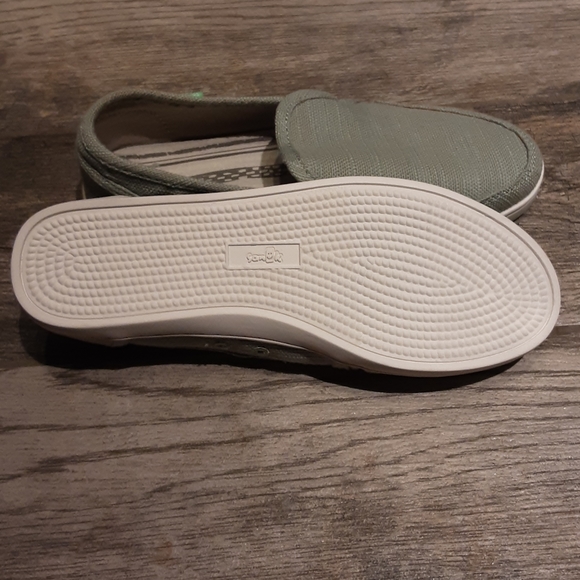 Sanuk Pair O Dice Hemp Women's Shoes, Light Green - Picture 6 of 7